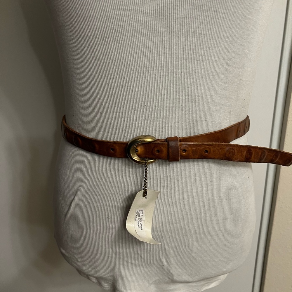 Brave Real Leather Okina Belt, Cognac-